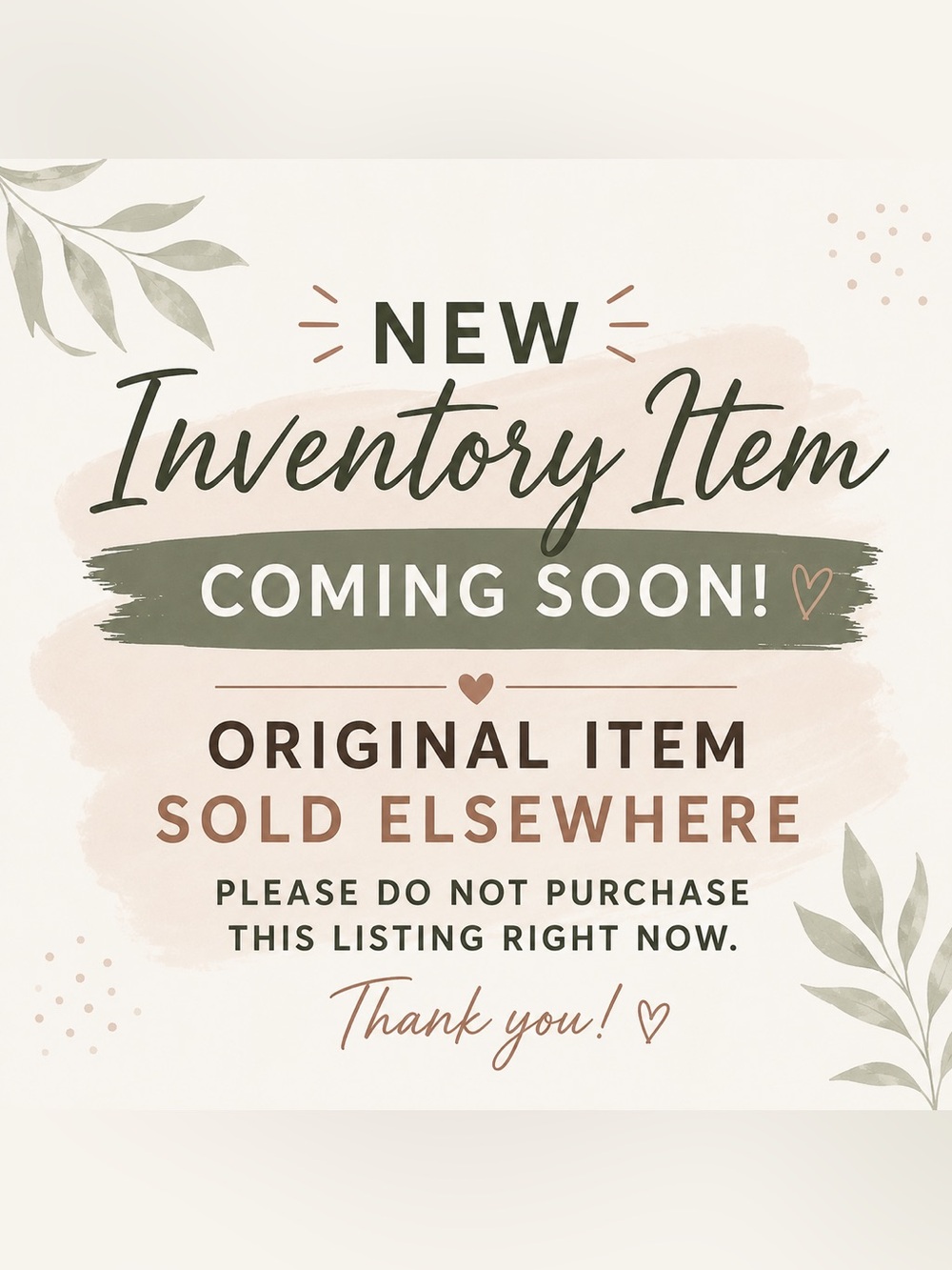 Do not buy item sold